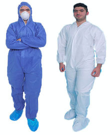 China 55-75 Gsm Size Safety Disposable Coverall Suit Lightweight With CE Category Ill supplier