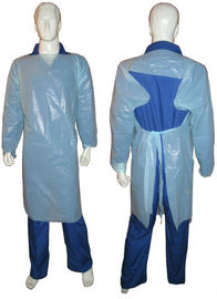 China Soft Long Sleeves Disposable Isolation Gowns 100% Chlorinated Polyethylene CPE supplier