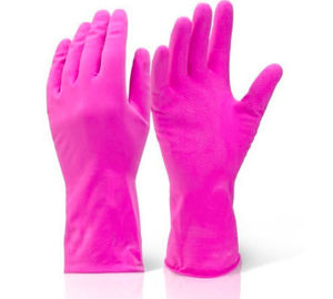 China Anti - Erode Washing Up Rubber Gloves , Reusable Dishwashing Gloves 38cm Length supplier