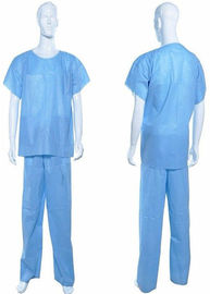 China Operating Room Disposable Scrub Suits Round Neck For Nurse / Patient supplier